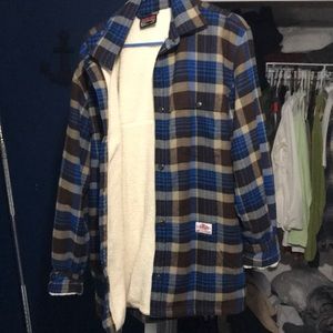 Burton buttons down flannel insulated coat